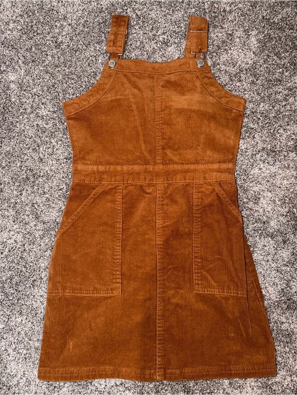 Little Girls Size 10/12 Rust Corduroy Pinafore Dress for Girls